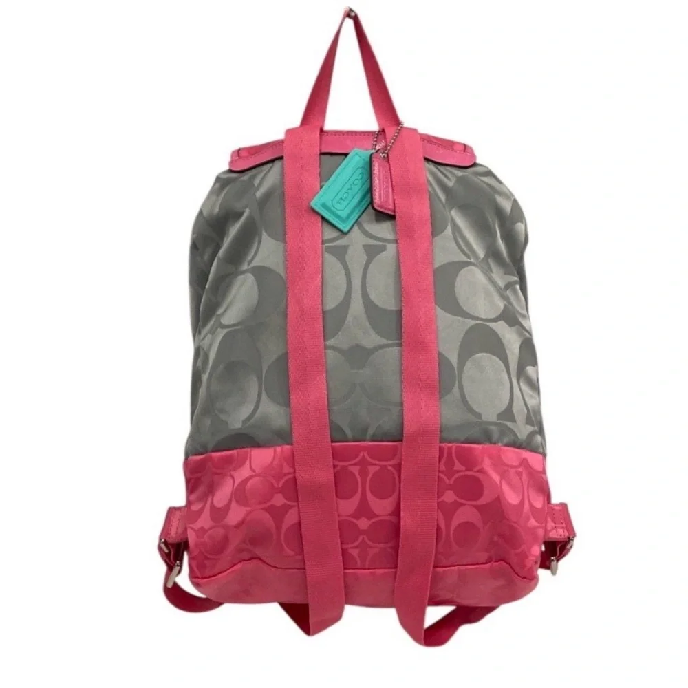 Y2K Coach Signature Nylon Colorblock Backpack